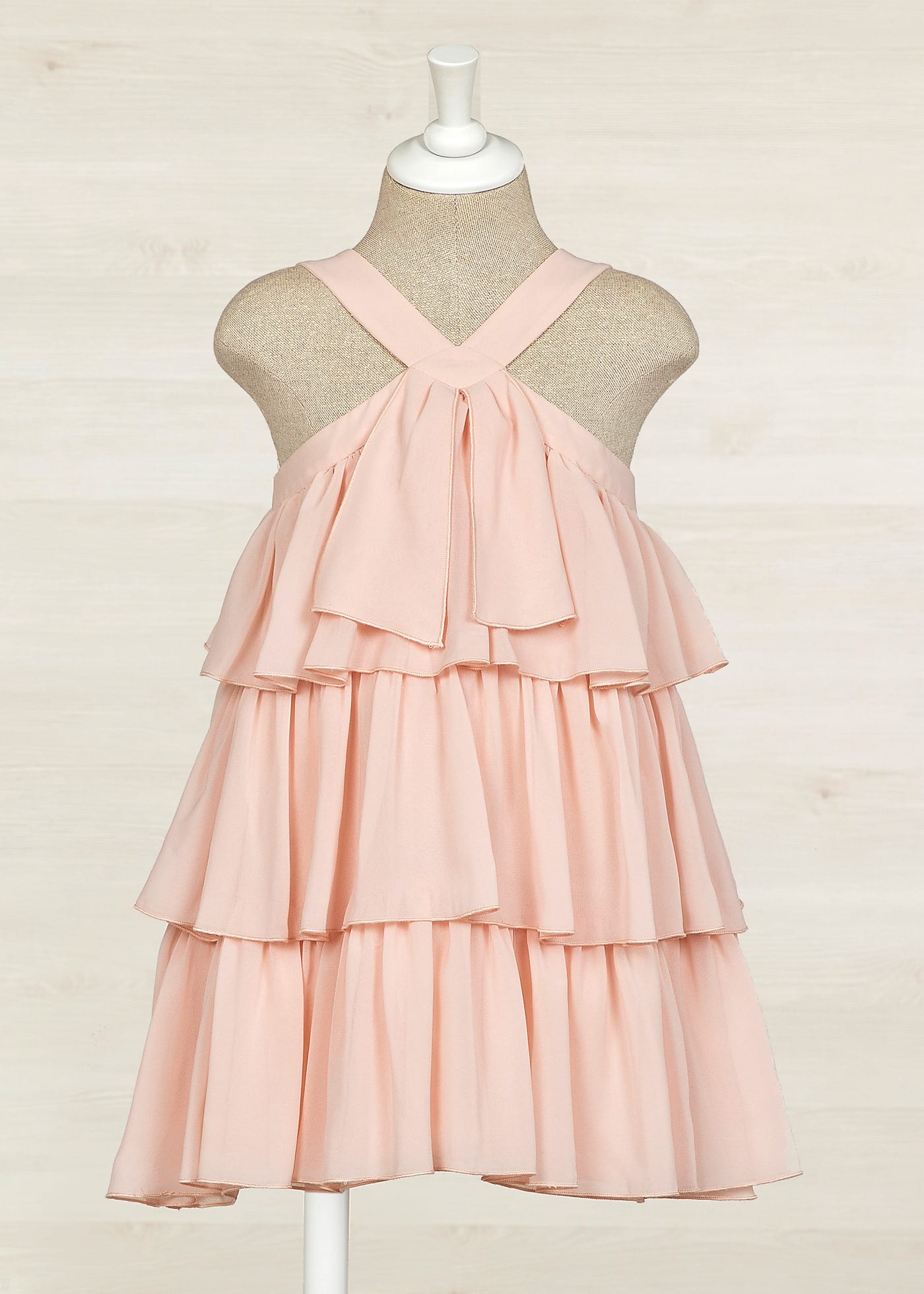 Cake Ruffled Chiffon Dress