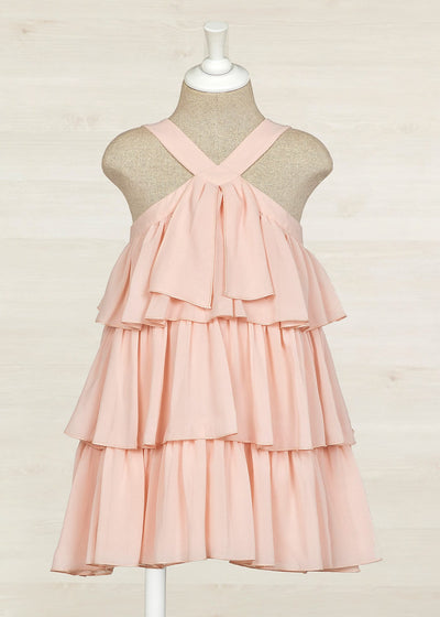 Cake Ruffled Chiffon Dress