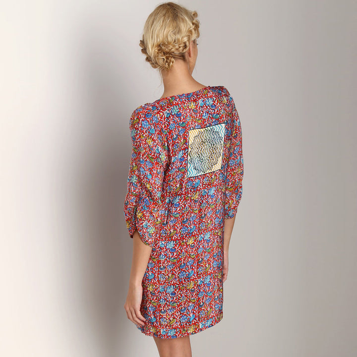 Sasha Red Floral Tunic 