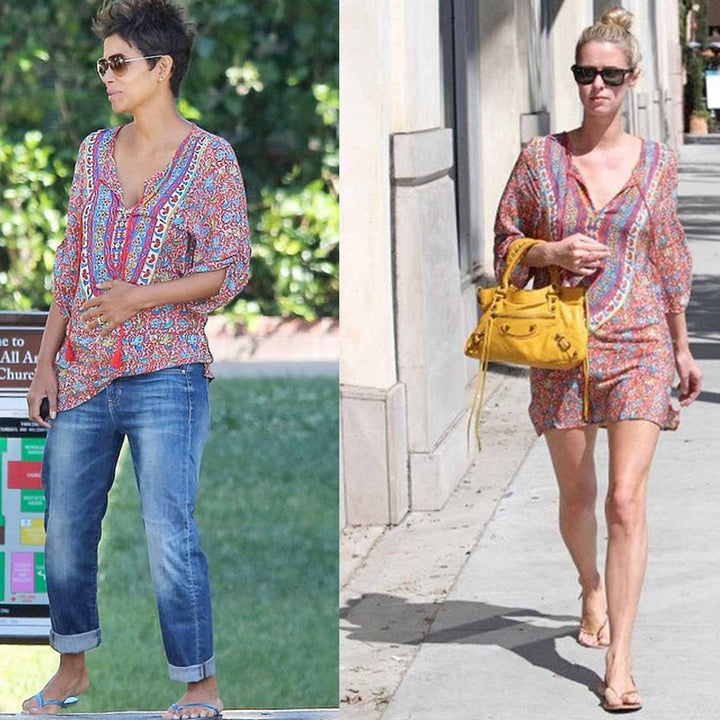 Sasha Red Floral Tunic 