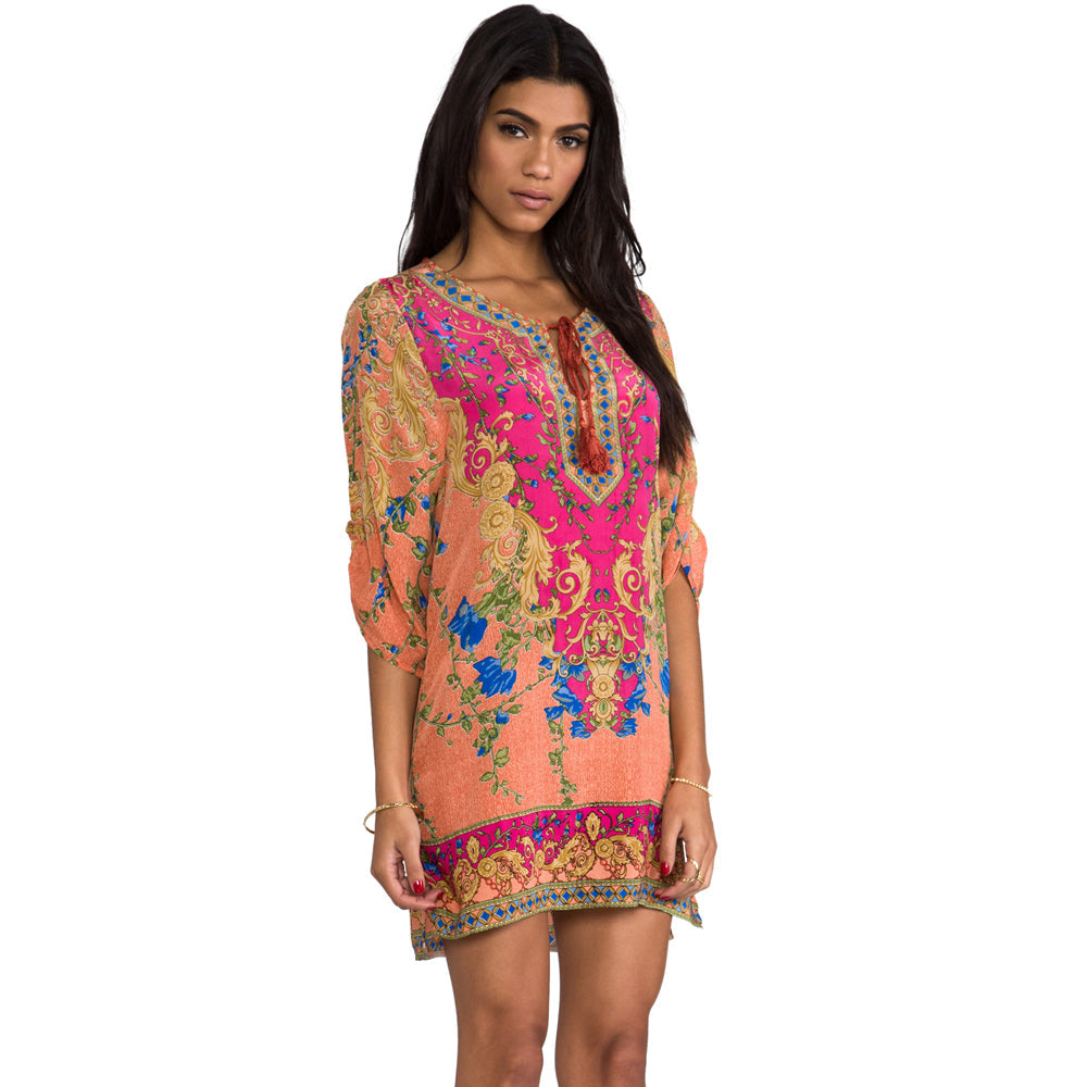Coral Chloe Dress