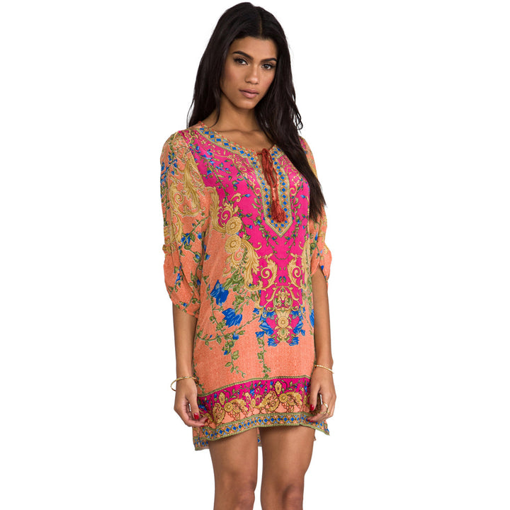 Coral Chloe Dress