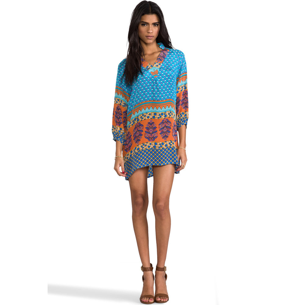 Chandra Tunic ~ Turquoise Orange