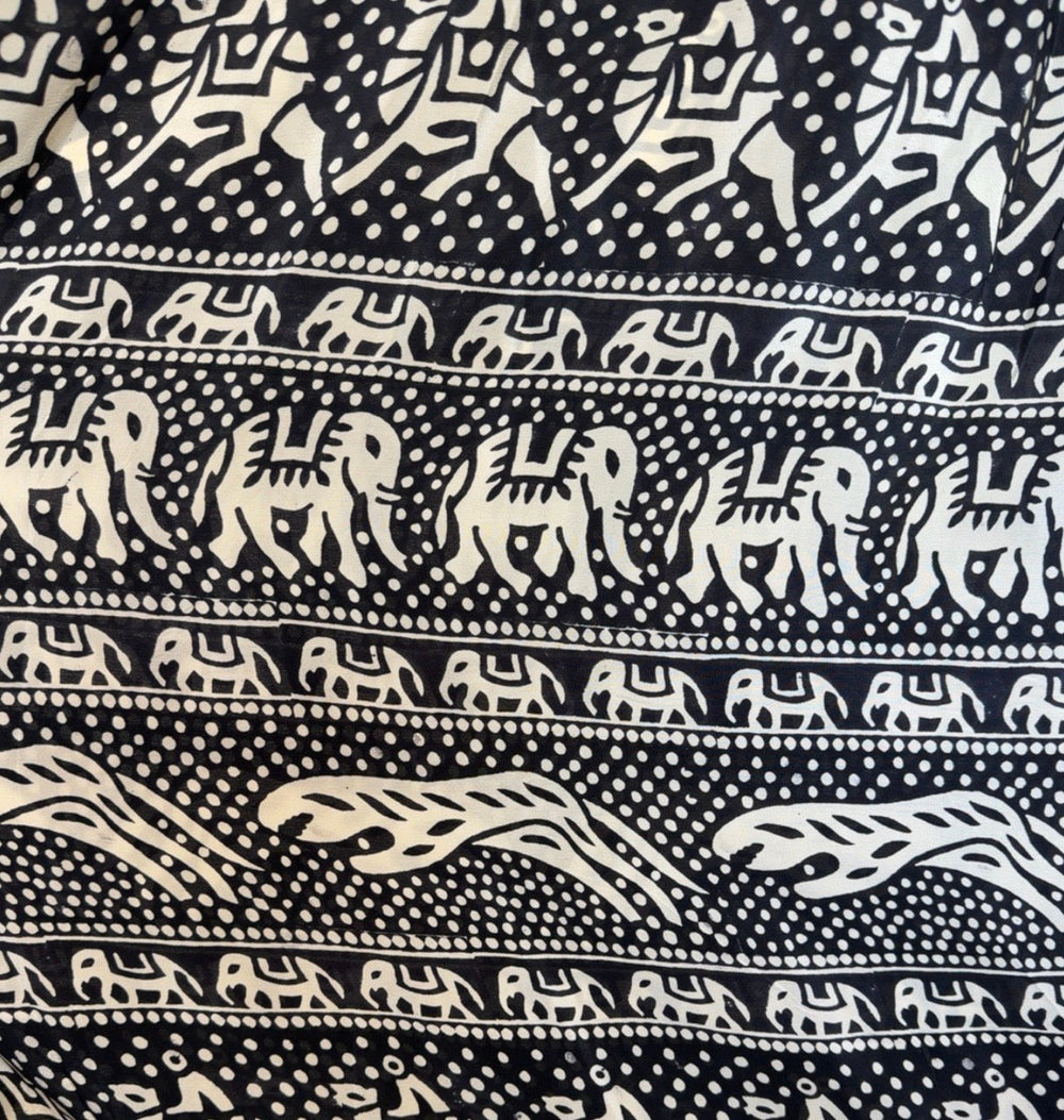 Black & White Elephant Maxi Dress