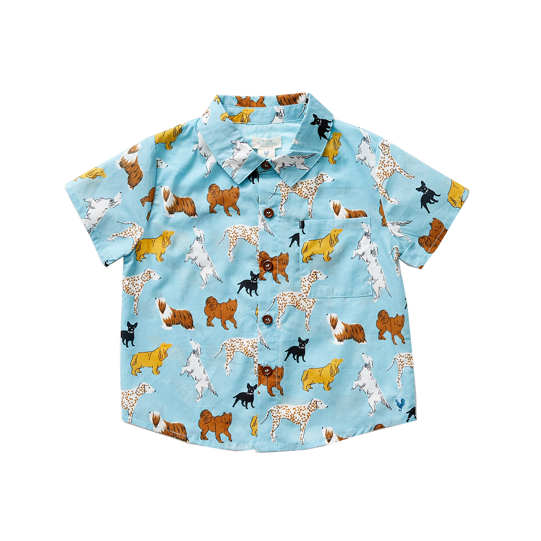 Milky Blue Dogs Jack Shirt