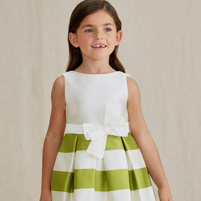 Pistachio Striped Ottoman Dress