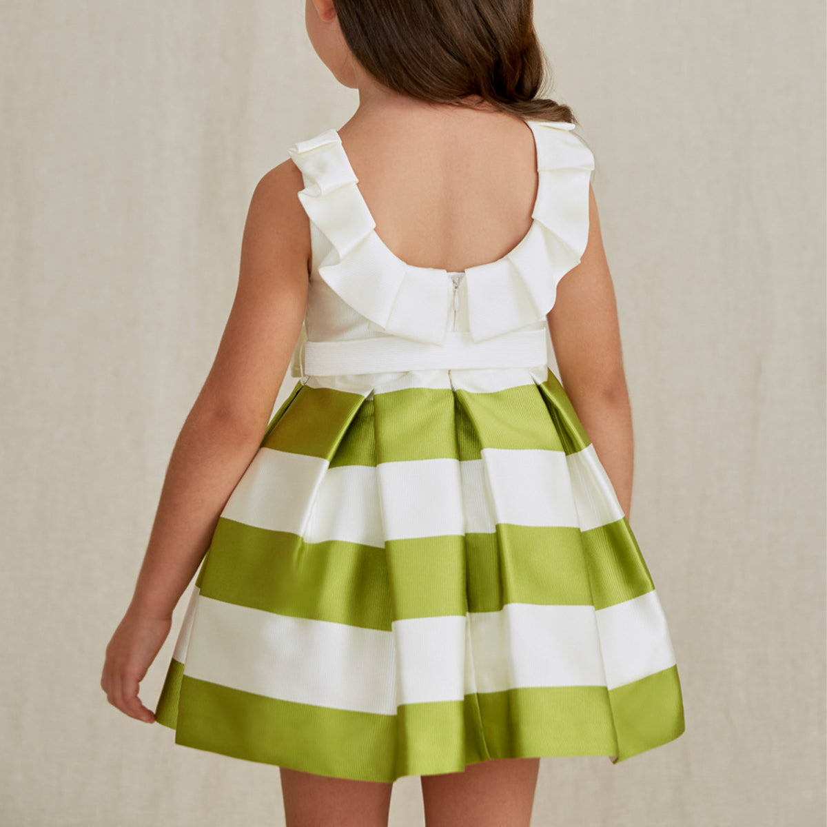 Pistachio Striped Ottoman Dress