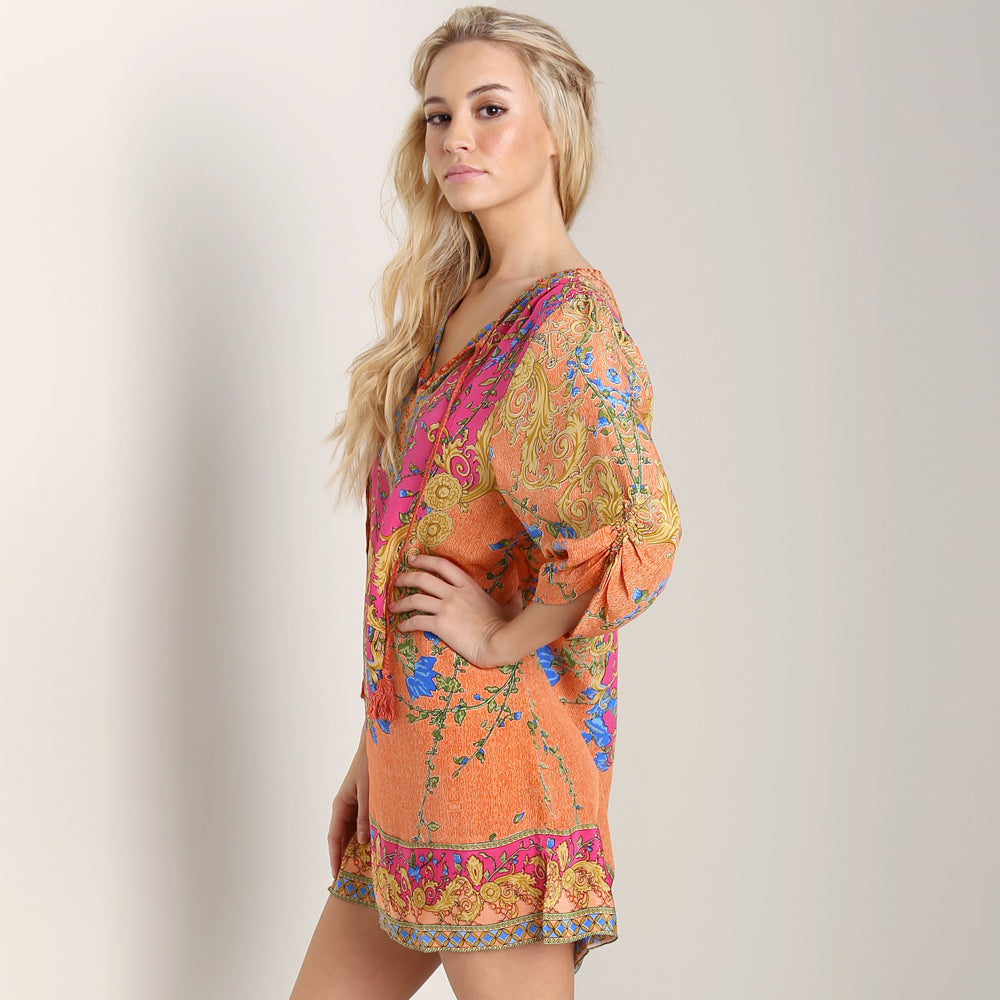 Coral Chloe Dress