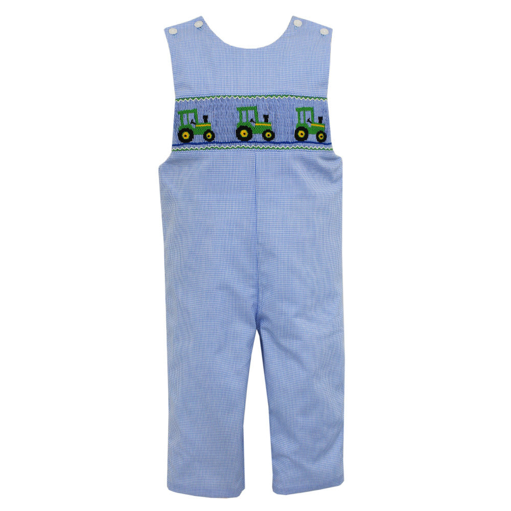 Light Blue Micro Check Tractor John John