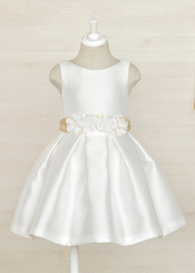 Girls White Mikado Dress